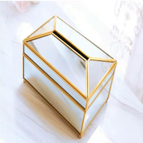 Image of بوكس زجاج للمناديل والأكسسورات