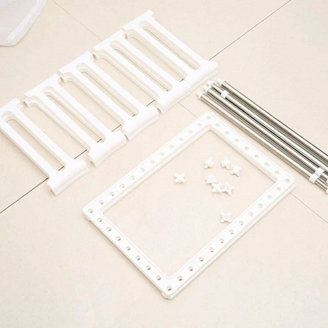 Image of منظم بأرفف بلاستيك لتحت الحوض