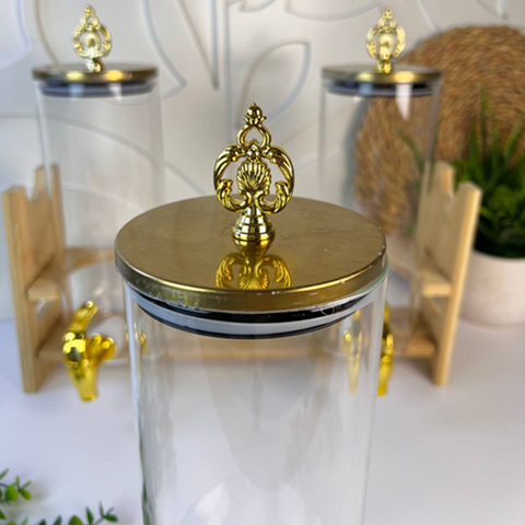 Image of طقم ديسبنسر 3 قطع بستاند خشبي