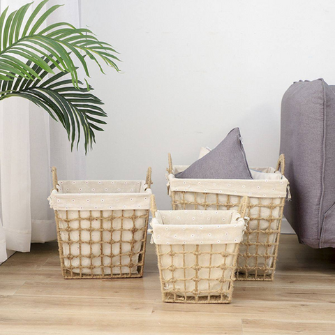 Image of طقم باسكت بكسوة كتان 3 قطع