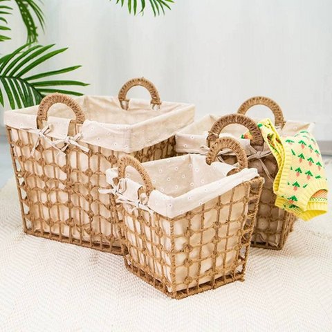 Image of طقم باسكت بكسوة كتان 3 قطع