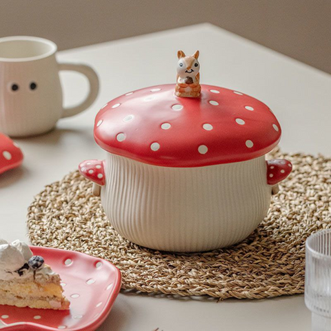 Image of حلة بورسلين شكل مشروم