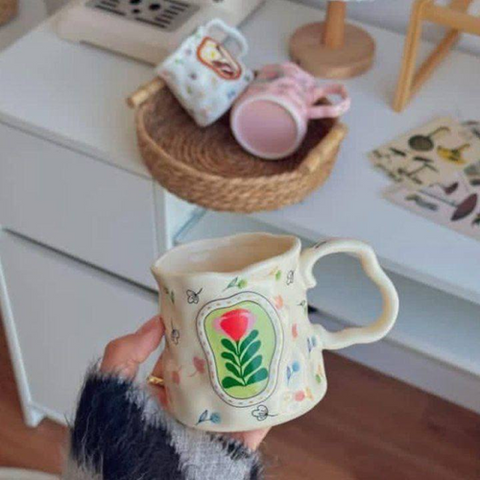 Image of مج بورسلين وردة