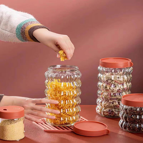 Image of طقم برطمانات زجاج للبقوليات 4 قطع