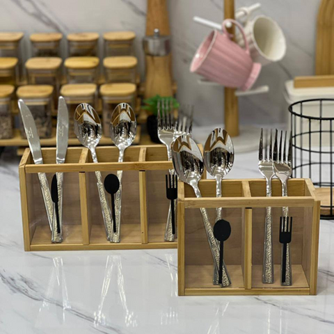 Image of حامل معالق خشب