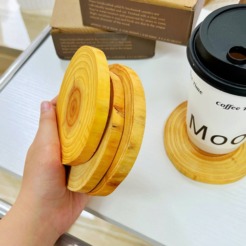 Image of طقم كوستر خشب 4 قطع