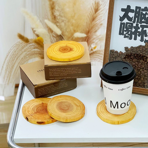 Image of طقم كوستر خشب 4 قطع