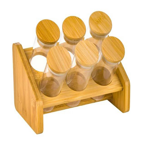 Image of طقم برطمانات 8 قطع باستاند خشب