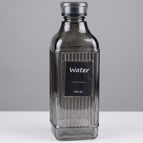 زجاجة مياه مضلعة 1 لتر