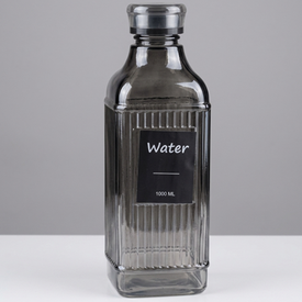 زجاجة مياه مضلعة 1 لتر