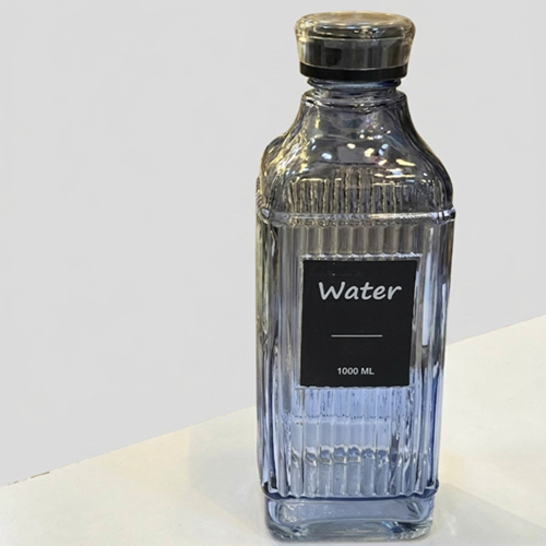زجاجة مياه مضلعة 1 لتر