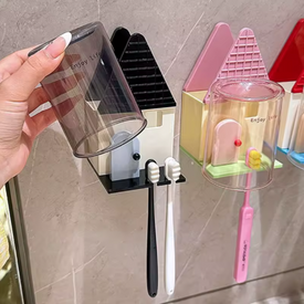 منظم فرش الأسنان شكل بيت