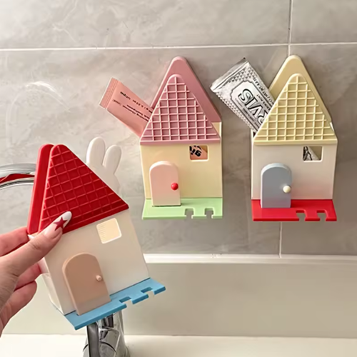 منظم فرش الأسنان شكل بيت