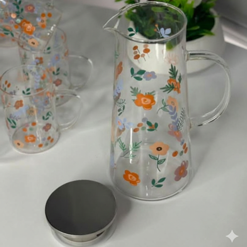 طقم شربات فلوري 7 قطع