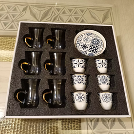 طقم ضيافة 18 قطعة