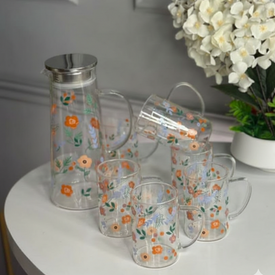 طقم شربات فلوري 7 قطع