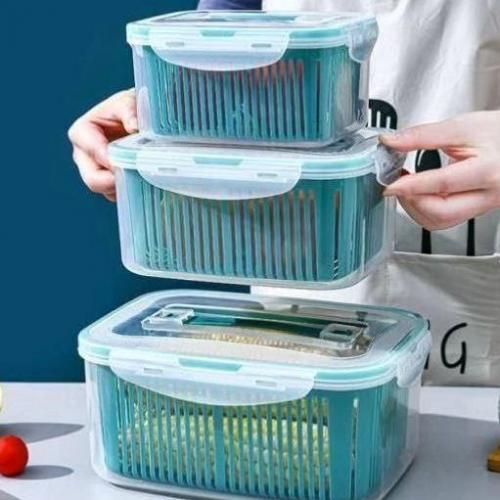 علب ثلاجة بالمصفاة 5 قطع