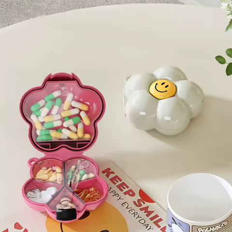 Image of منظم أدوية شكل وردة