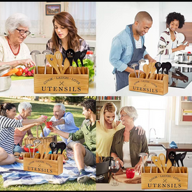 منظم أدوات الطبخ + حامل للمناديل