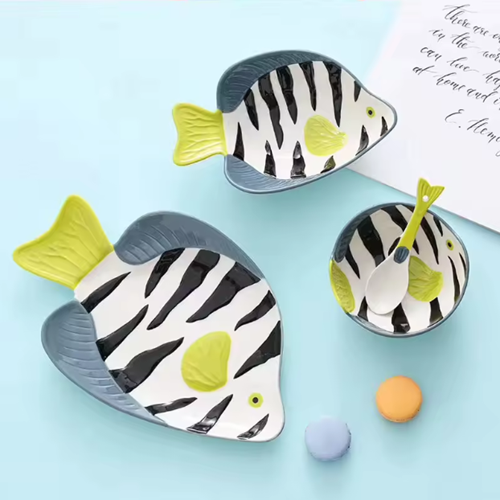 طقم عشاء شكل سمك 24 قطعة