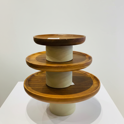 صواني خشبي للتقديم 3 قطع