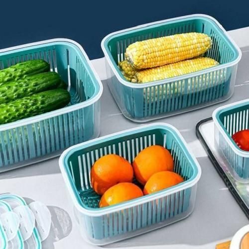 علب ثلاجة بالمصفاة 5 قطع