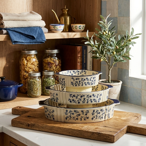 طقم طواجن فلوري 3 قطع