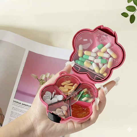 Image of منظم أدوية شكل وردة