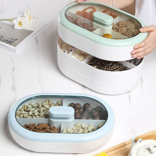 علبة تسالي مقسمة 2 دور ecoco