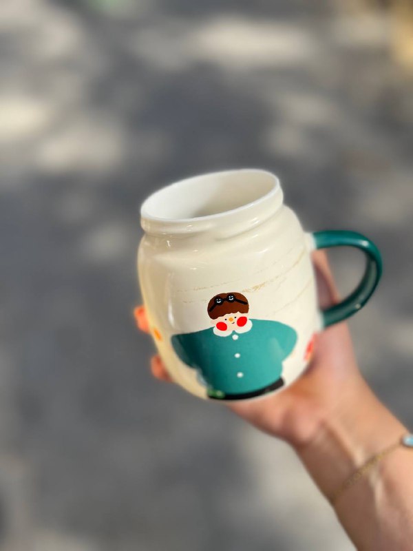 مج بغطاء برسومات كرتونية