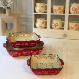 طقم طواجن بورسلين 3 قطع