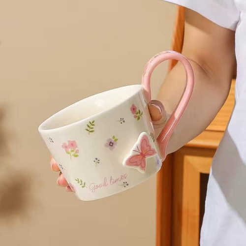 مج بورسلين بفراشة بارزة