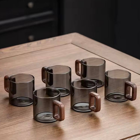 Image of طقم فناجين زجاج فاميه 6 قطع