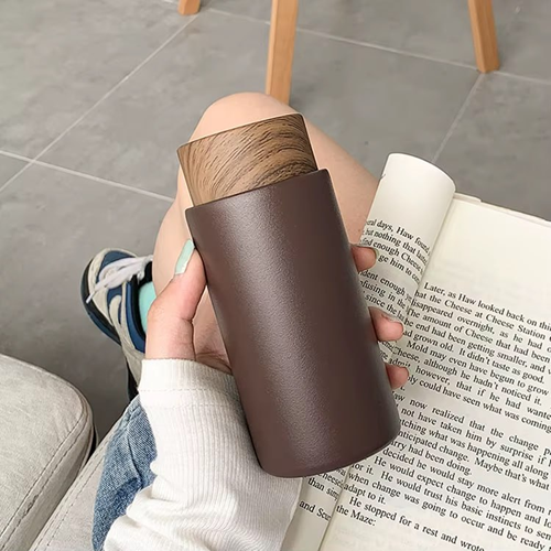 ترمس ميني بغطاء خشبي