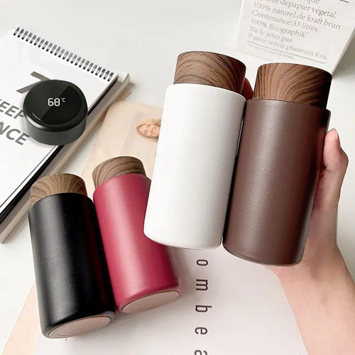 ترمس ميني بغطاء خشبي