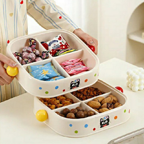 Image of طبق تسالي مقسم 2 دور