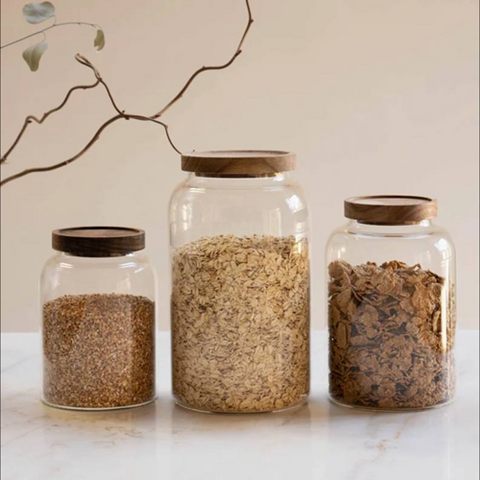 Image of طقم برطمانات زجاج 3 قطع