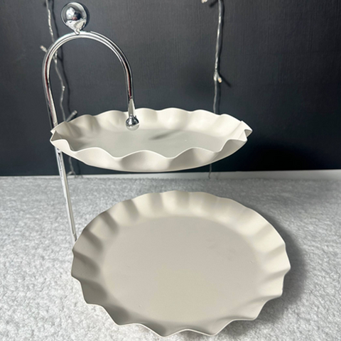 Image of شيالة معدن 2 دور باللون الأبيض