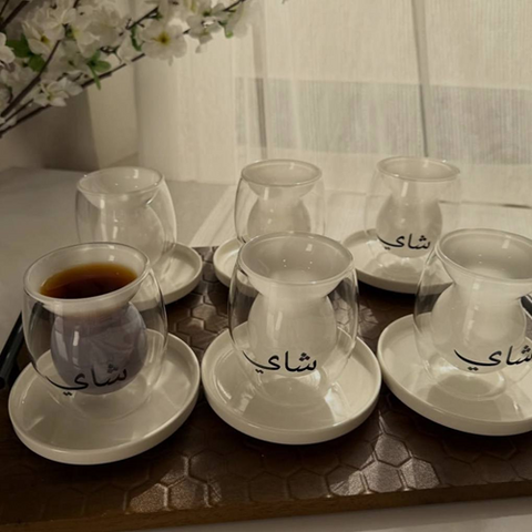 Image of طقم تقديم الشاي بالطبق 12 قطعة