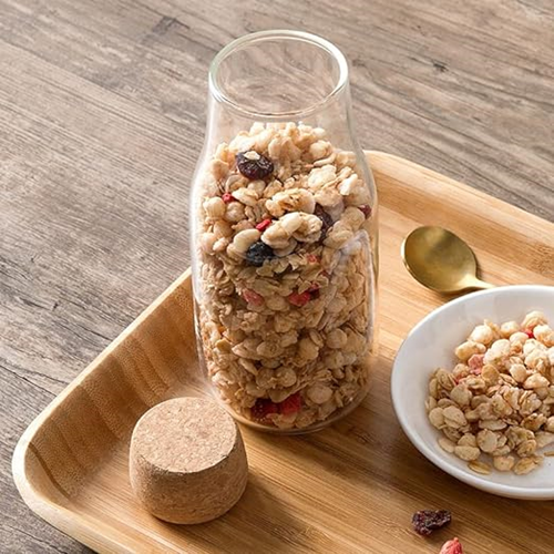 زجاجة تخزين طعام بغطاء فلين