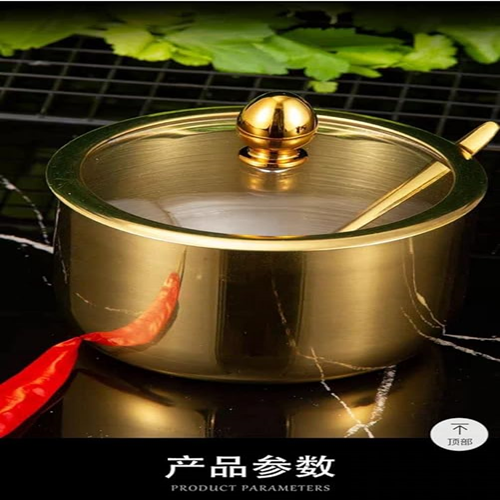 طقم توابل جولد بغطاء زجاج 3 قطع