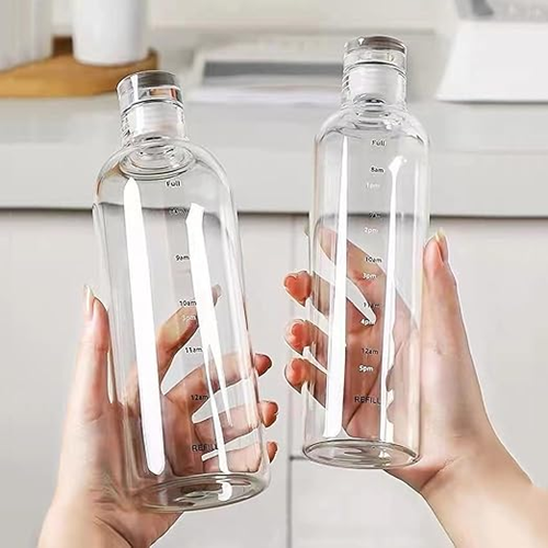 زجاجة مدرجة بالتوقيت من الزجاج