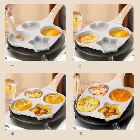 Image of طاسة 4 عين بمقبض خشبي
