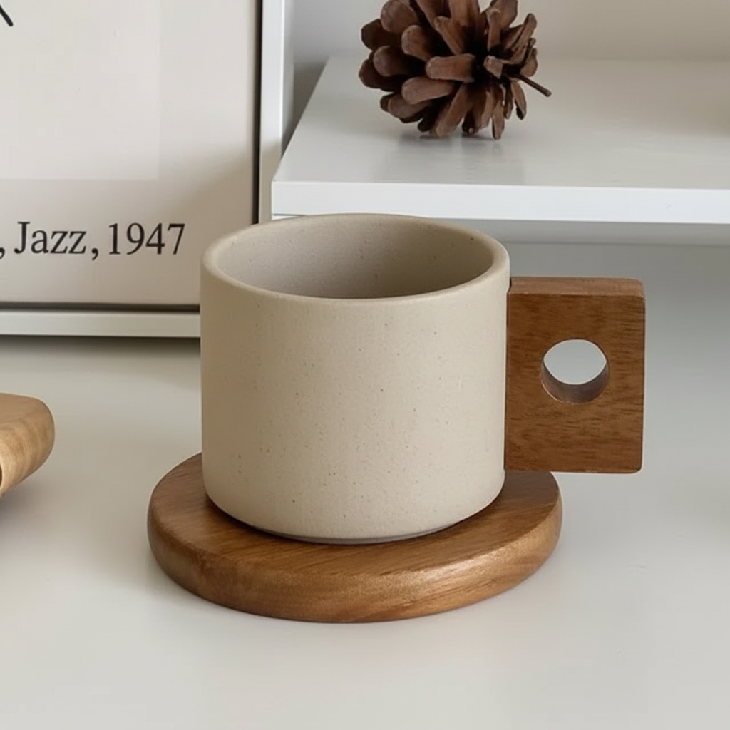 مج بورسلين + كوستر خشب