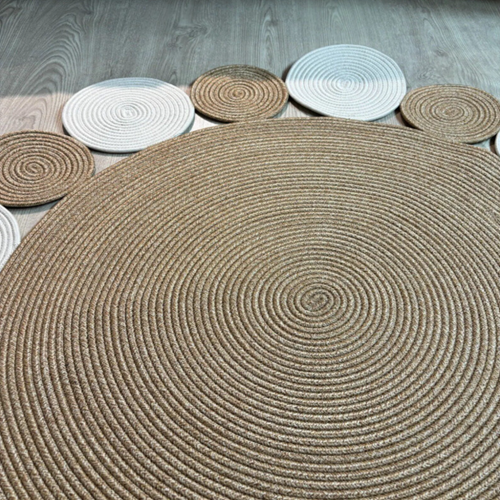 سجادة جوت دائرية