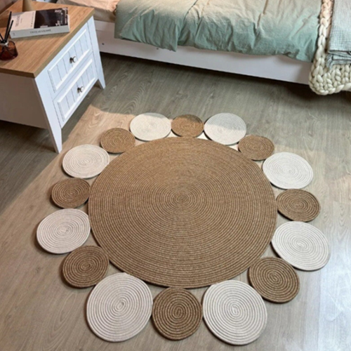 سجادة جوت دائرية