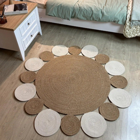 سجادة جوت دائرية