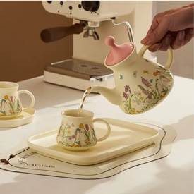 طقم شاي بورسلين 4 قطع