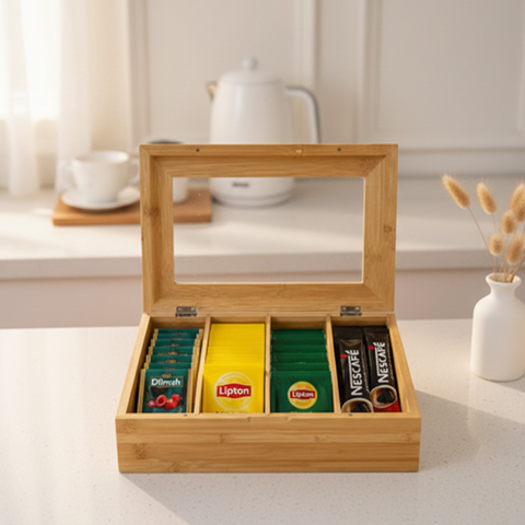 Image of منظم 4 خانة لباكيت الشاي والأعشاب