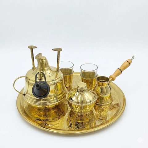 Image of طقم القهوة النحاسي 7 قطع